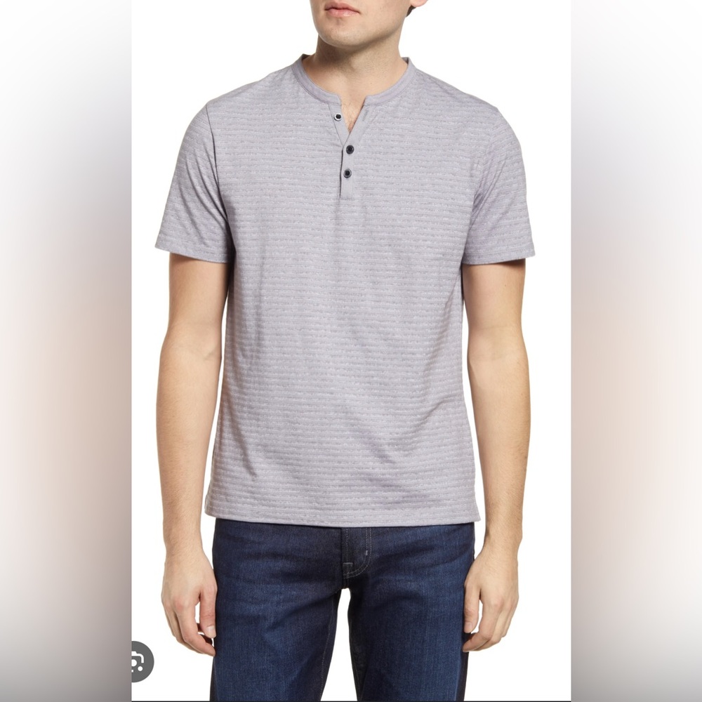 Robert Barakett Men’s Ranger Cotton Blend Henley. NWT. Size Small